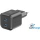 Swissten GaN PD 2x USB-C Travel Charger 20W