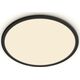 Surface LED light PHILIPS SUPERSLIM, IP44, 18 W, 2700 K, 1500 lm, dimmable, black, O29 cm