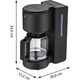 WMF Stelio Kaffeemaschine Glas deep black