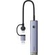Hub 4w1 Baseus UltraJoy USB-A&USB-C do 3xUSB3.0+USB-C+RJ45 (szary)
