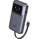 Powerbank 10000mAh Ugreen Uno PB511, 30W, wbudowany kabel USB-C (szary)