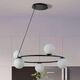 Lampa wisząca Sigma Nowoczesny żyrandol GAMA KOŁO Sigma szklane kule czarne