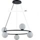 Lampa wisząca Sigma Nowoczesny żyrandol GAMA KOŁO Sigma szklane kule czarne