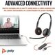 Ακουστικά HP HP Poly Blackwire 3220 Stereo USB-C Ακουστικά +USB-C/A Adapteris