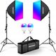 Zestaw Oświetleniowy 2x Softbox 60cm / Statyw 210cm / 90 Żarówka Rgb Bluetooth / Nk800
