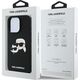 Karl Lagerfeld Liquid Silicone Double Heads MagSafe Case for iPhone 16 Pro Black