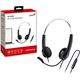 Genius HS-220U AI, słuchawki z mikrofonem, przewodowaczarna, 2.0, zamykane, USB - C