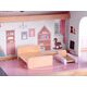 Jokomisiada Drewniany domek dla lalek w stylu Boho led ZA4131