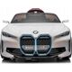 BMW Autko BMW i4 na akumulator dla dzieci Biały + Wolny Start + EVA + Ekoskóra + Audio LED + Pilot