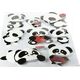 Naklejki papierowe 3D misie panda 8szt EDUKAMP