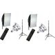 Zestaw studyjny Xrec Zestaw 10w1 2x Lampa Led 1600w 3000-6500k Pilot Softbox 50x70 Statyw 230 / 2x Led803