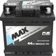 Συσσωρευτής 4MAX 12V 44Ah/360A (P+ τυπικός πόλος) 210x175x190 B13 - βάση ύψους 10.5 mm (εκκίνησης)