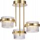 Lampa wisząca Italux Italux Tiara PND-77362-3-24W-GD lampa wisząca zwis 3x24W LED 3000K złota/transparentna