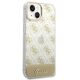 Guess GUHCP14SHG4MHG Apple iPhone 14 gold hardcase 4G Pattern Script