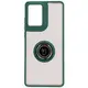Bizon Case Hybrid Ring Motorola Moto G85 5G smoky with a dark green frame