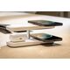 Φορτιστής ZENS Quattro Wireless Charger Pro 4 - ασύρματος φορτιστής Qi2 για τέσσερις συσκευές (4x15W) συμβατός με MagSafe (λευκό)