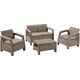 Allibert Zestaw mebli ogrodowych CORFU SET - cappuccino