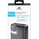RivaCase POWERBANK 20.000 MAH USB-C 20W LCD, 1X WE/WY USB-C PD 20W, 2X USB-A QC 3.0 18W, CZARNY