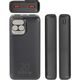 RivaCase POWERBANK 20.000 MAH USB-C 20W LCD, 1X WE/WY USB-C PD 20W, 2X USB-A QC 3.0 18W, CZARNY