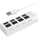 HUB USB Aptel AKTYWNY HUB USB 2.0 z Włącznikami 4 Porty biały AK228C