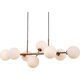 Lampa wisząca Italux Modernistyczna lampa wisząca Mirellio szklane kule mosiądz