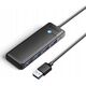 HUB 4 θυρών input: USB-C 3.0 / output: 4x USB-A 3.0 καλώδιο 0,15M - μαύρο