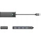 HUB 4 θυρών input: USB-C 3.0 / output: 4x USB-A 3.0 καλώδιο 0,15M - μαύρο