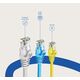 ZOY Kabel Sieciowy Ethernet Cat. 6a UTP CCA Żółty 0,5m ZCR05Y