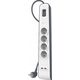 Belkin Πολύπριζο προστασίας από υπερτάσεις 525J, 4 υποδοχές Schuko, 2x USB-A, 2m
