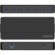 HUB 7-portowy USB-A 3.0 - czarny