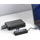 HUB 3-portowy input: USB-C 3.0 / output: 2x USB-A 3.0 + 1x USB-C 3.0 καλώδιο 0,15M - μαύρο