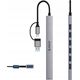 HUB 7 θυρών είσοδος 2 σε 1: USB-A/USB-C / έξοδος: 1x USB-A 3.0 + 6x USB-A 2.0 - γκρι