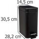 Kosz na śmieci 5five Kosz na śmieci łazienkowy, matowy, 5 L, czarny