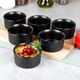 Miseczki do zapiekania ceramiczne czarne 260 ml 6 szt.