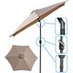 Saska Garden Parasol Ogrodowy Składany Beżowy 300 cm