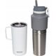 Asobu Asobu Twin Pack Μπουκάλι με Κούπα λευκό, 0.9 L + 0.6 L