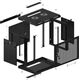 Szafa Lanberg Szafa wiszšca 19 cali 9U 600x450 drzwi perforowane (flat pack) czarna