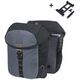 Sakwa miejska podwójna BASIL MILES TARPAULIN DOUBLE PANNIER BAG MIK 34L, MIK System (ready to go), 100% wodoodporna black slate (NEW 2025)