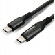 Πλεκτό καλώδιο USB-C -> USB-C 3m 60W με ενσωματωμένη οθόνη μαύρο