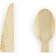 PartyDeco Sztućce drewniane - jasny niebieski 16 cm one size