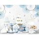 PartyDeco Sztućce drewniane - jasny niebieski 16 cm one size
