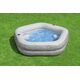 Dmuchany Basen ogrodowy dla rodziny 213x206x53cm BESTWAY + Dmuchane Siedziska + Cup holdery
