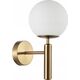 Kinkiet Italux Italux Ravena WL-2324-1 GD+OPA kinkiet lampa ścienna 1x10W E27 brązowy/biały