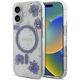 Etui Guess Resin Flowers Glitter MagSafe do Apple iPhone 16 fioletowy