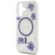 Etui Guess Resin Flowers Glitter MagSafe do Apple iPhone 16 fioletowy