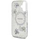 Etui Guess Resin Flowers Glitter MagSafe do Apple iPhone 16 fioletowy