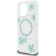 Etui Guess Resin Flowers Glitter MagSafe do Apple iPhone 16 Pro Max turkusowy