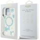 Etui Guess Resin Flowers Glitter MagSafe do Apple iPhone 16 Pro Max turkusowy
