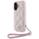 Etui Karl Lagerfeld Quilted Initial Logo & Chain Strap do Apple iPhone 16 różowy