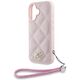 Etui Karl Lagerfeld Quilted Initial Logo & Chain Strap do Apple iPhone 16 różowy